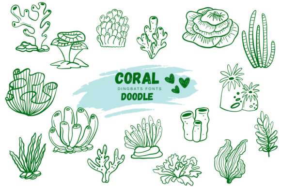 Coral Doodle: A Sketched Dingbats Font for Editorial Warmth