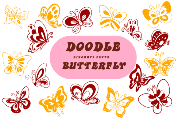 Doodle Butterfly Font