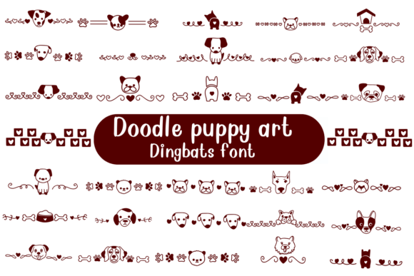 Doodle Puppy Art Font