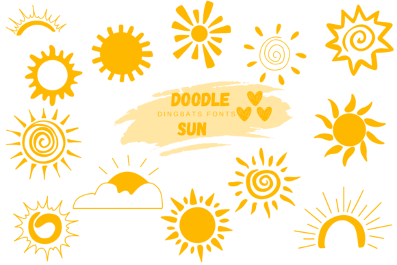 Doodle Sun: A Natural Dingbats Font for Handmade Creations