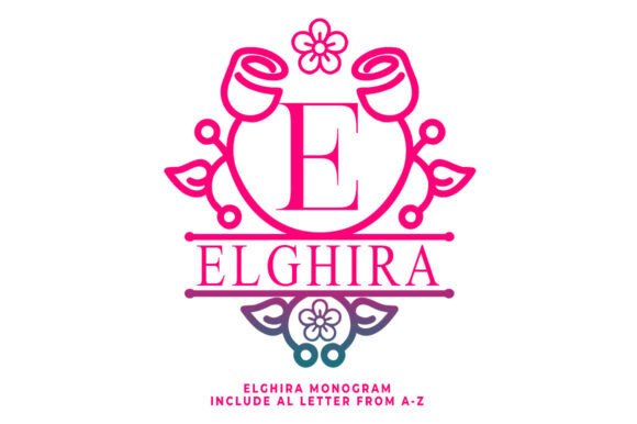 Elghira Monogram: Elegant Typography for Creative Projects
