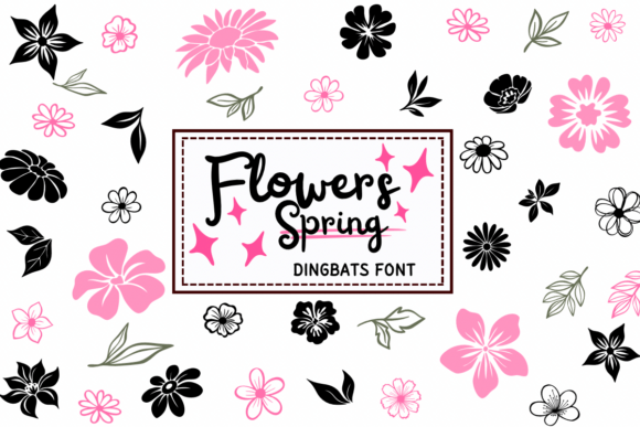 Flowers Spring: A Floral Dingbats Font for Handmade Creators