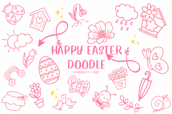 Happy Easter Doodle Font