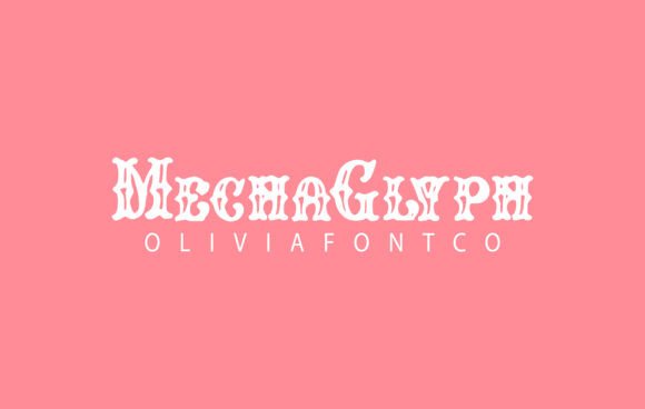 Mechaglyph Font: A Handwritten Slab Serif for Handmade Products