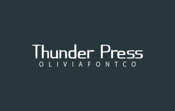 Thunder Press Font: A Handwritten Typeface for Handmade Products
